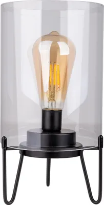 Produktbild von Näve Leuchten Batterieleuchte "LONNA" H: 28,5cm Batterieleuchte "LONNA" H: 28,5cm Tischleuchten - Batterieleuchte "LONNA" H: 28,5cm, Tischlampe für den Außenbereich im Industrial Style aus Metall und Glas in schwarz, 28,5 cm hoch, Ø 15 cm, LED Platine – Druckschalter – Timerfunktion – Zeitschaltung automatisch 6 h an, 18 h aus
