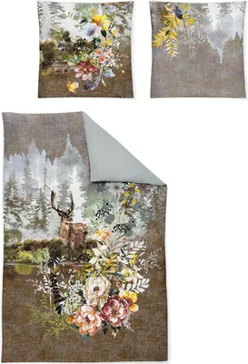 Produktbild von Irisette Flausch-Baumwolle Bettwäsche Set Bettwäsche 2 teilig Bettbezug 155 x 220 cm Kopfkissenbezug 80 x 80 cm Peach 8834-81 braun