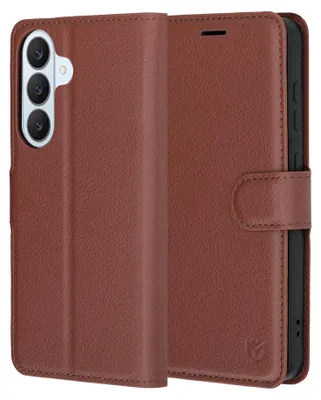 Produktbild von Techsuit - Leather Folio Hülle für Samsung Galaxy S26 - braun