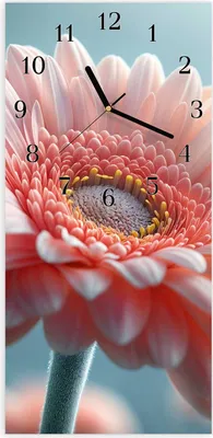 Produktbild von Wanduhr aus Glas mit Motiv Blumenpracht- 30 x 60 cm - inkl. Aufhängesystem
