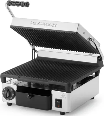 Produktbild von Milantoast Kontaktgrill elektrisch beidseits geriffelt Antihaft-Besch 16000