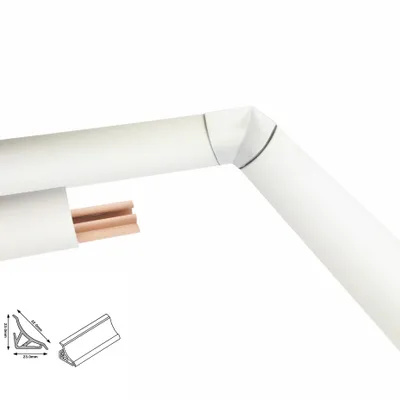 Immagine prodotto di Listello da cucina in alluminio 1,5 m LIRA – Listello di finitura a parete 23 mm, 100% alluminio, piano di lavoro