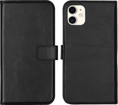 Immagine prodotto di Custodia a libro in vera pelle Selencia per iPhone 11 - Nero