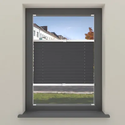 Produktbild von Cocoon Home Verspanntes Plissee 80x130 - Lichtdurchlässig - Crush-Effekt Grau