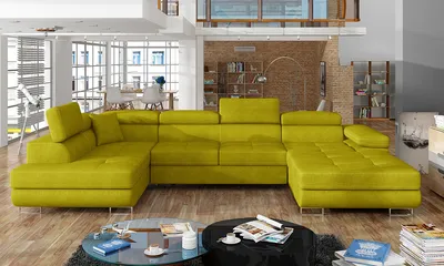 Produktbild von NABBI Ecksofa U mit Zerlegung Rossano U L - gelb
