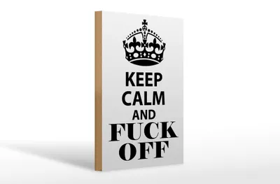 Produktbild von Holzschild Spruch 20x30cm Keep Calm and fuck off