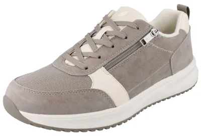 Produktbild von WALDLÄUFER Gonamic H Matti Herren Schnürhalbschuhe grau offwhite Veloursleder Mesh - Größe: UK 8,5