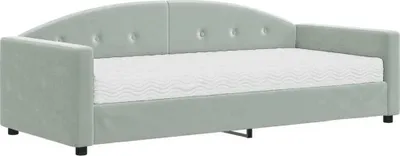 Immagine prodotto di vidaXL Divano letto con materasso Grigio chiaro 90x190 cm Velluto