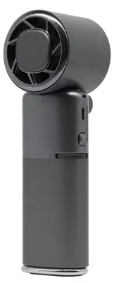 Produktbild von Zimilo Tragbarer Mini Ventilator mit Kühlfunktion, kühlt bis 16 Grad, 9000mAh Akku, 100 Stufen, LED Taschenlampe, Powerbank Funktion, Grau