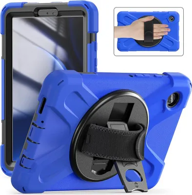 Produktbild von Samsung Galaxy Tab A9 Hülle - Heavy Duty Case mit Ständer - Blau