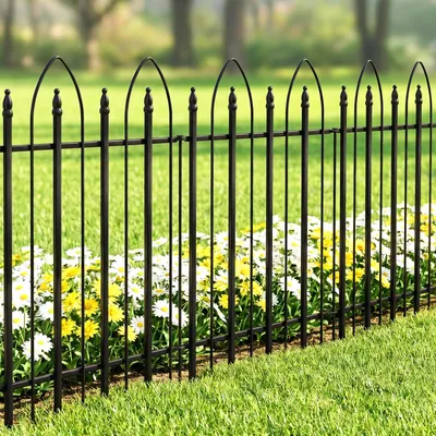 Metall-Gartenzaun 5 Paneele 81x61 cm klappbar 3,05 m