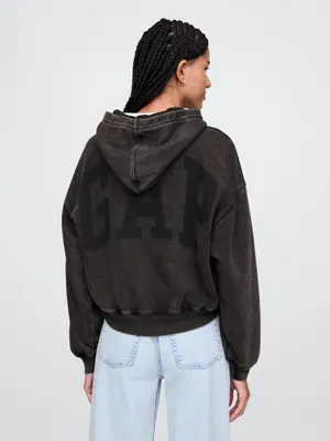 Produktbild von GAP Damen Cropped Hoodie mit Logo und Kapuze, lockere Passform, Größe M