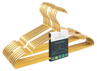 Kleiderbügel gold 42 cm Alu 20 Stk platzsparend