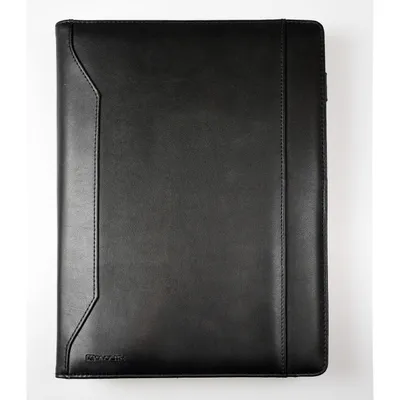 Produktbild von Monolith Konferenzmappe A4 - Schreibmappe - Leder Optik - Schwarz - Kunstleder Body - 320 mm Höhe x 230 mm Breite x 20 mm Tiefe