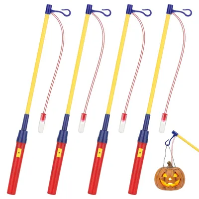 4 LED-Laternenstäbe mit Licht, 30 cm, für Laternenumzüge