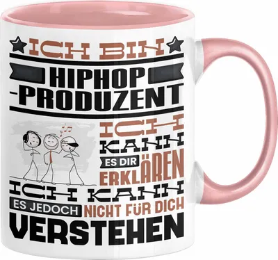Produktbild von Hiphop-Produzent Geschenk Tasse Geschenkidee für Hiphop-Produzent Geburtstag Lustig Ich Bin Hiphop-Produzent Ich Kann Es Dir Erklären Aber Nicht Für Dich Verstehen (Rosa)