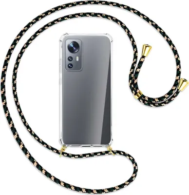 Produktbild von Handykette Backcover-Schutzhülle mit Band (Metall goldfarben) für Xiaomi 12 - camouflage