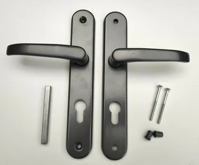 Produktbild von Türgriff Langschild Türbeschlag Drückergarnitur Türklinke 72mm Graphit PZ