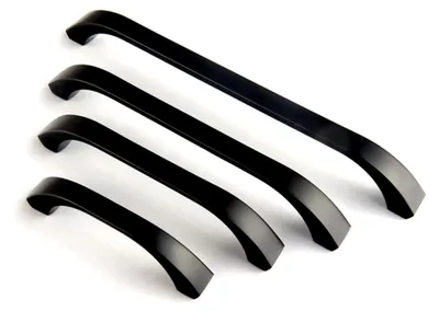 Produktbild von 4 schwarze Möbelgriffe für Schubladen und Türen