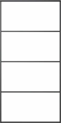 Zdjęcie produktu dla Drzwi przesuwne, szkło ESG i aluminium, 102,5x205 cm, czarne