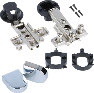Produktbild von Glastürscharniere 1 Paar Topfbänder Chrom glänzend Ø 26mm Vitrinenscharnier Topfscharnier Eckanschlag Oval