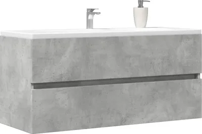 Produktbild von Maison Exclusive - Waschbeckenunterschrank Betongrau 100x38,5x45 cm Holzwerkstoff