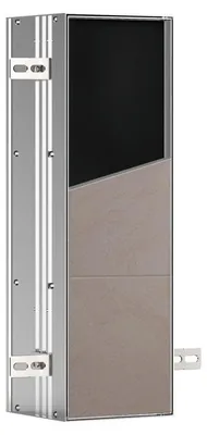 Image de emco asis modules plus : module WC encastré, ensemble de brosse de toilette intégré, sens d'ouverture réversible (gauche/droite), 975611009