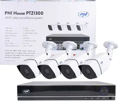 Image de Kit de vidéosurveillance Pni Pni-ptz1300 Blanc  Blanc Taille unique