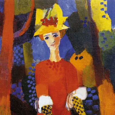 Produktbild von August Macke Kunstdruck Bild - Frau Im Park, 1914 (70 x 70 cm)