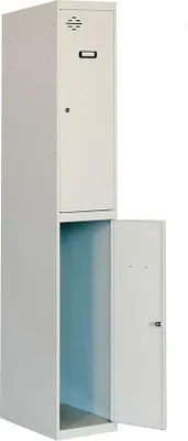 Image de Casier-armoire Simonlocker Prof.dism.tandem 1/2 300 Ini Gris Gris Taquilla 1800x300x500 - Simonrack