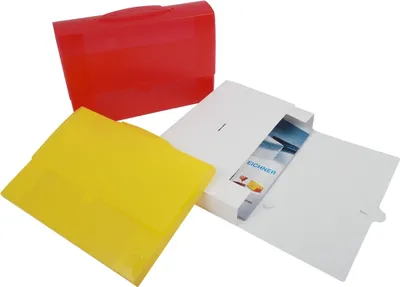 Produktbild von Sammelbox "S" mit Steckverschluss und Griff an der Oberseite, 225x320x20 mm, Transparent