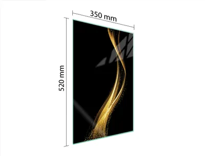 Produktbild von Glasschneidebrett 35x52 Schwarz