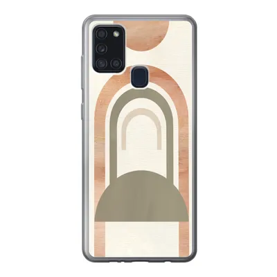 Produktbild von MuchoWow® Handyhülle Schutzhülle Hülle für Samsung Galaxy A21s Rosa - Grün - Abstrakt Silikon Softcase Handy Hülle - Hartschale