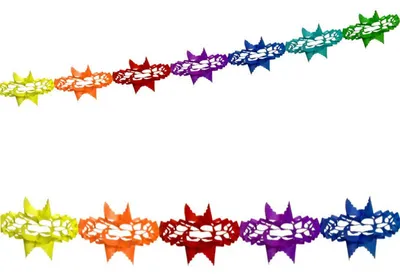 Produktbild von 4x Papier-Girlande bunt 4 m x 17 cm