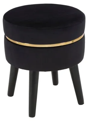 Immagine prodotto di Tavolino Mauro Ferretti, modello Paris, diametro 35 cm, altezza 40,5 cm, colore nero e oro