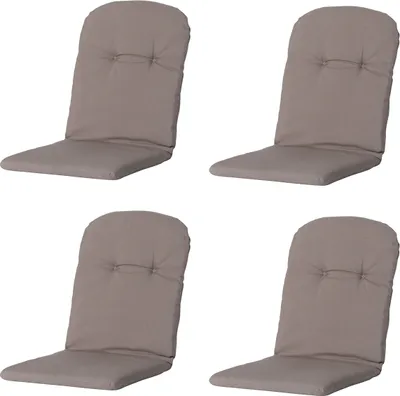 Produktbild von Madison – Schalensitzkissen, hohe Rückenlehne, Panamajute – Ca. 96x45 cm - 4er-Set