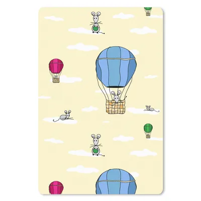 Produktbild von MuchoWow® Mauspad Mousepad Muster - Maus - Luftballon 40x60 cm - Mousepads - Maus Mat - Pad - Mausunterlage - Schreibtisch Accesoire