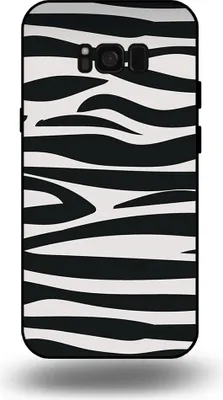 Produktbild von Smartphonica Handytasche passend für Samsung Galaxy S8 mit Zebradruck - TPU Back Cover Case mit Zebradruck Design - Schwarz Weiß
