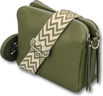 Produktbild von Adel Bags Schultertasche Leder, Umhängetasche für Damen, Khaki