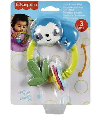Produktbild von Fisher-Price Slide & Clack Sloth, Junge/Mädchen, 3 Monat( e), Mit Ton, Blau, Grün