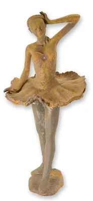 Productafbeelding van A Rusty Cast Iron Figurine Of A Ballerina
