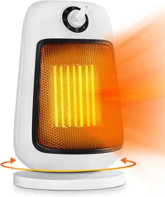 Produktbild von Heizlüfter Keramik Elektroheizer mit 90° Oszillation, Überhitzungs- und Kippschutz, Kleinheizer für den Innenbereich, 1500W, Weiß