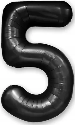 Immagine prodotto di Palloncino in foil numero 5 FIVE nero 100 cm