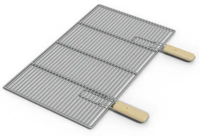 Produktbild von Edelstahl Grillrost Eckig 67x40cm Ersatzrost Grillgitter universal abnehmbare Griffe witterungsbeständig robust Gasgrill Kohle