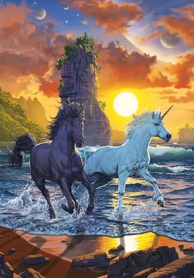 Produktbild von Puzzle 1000 Teile Einhörner Am Strand 19025 Educa