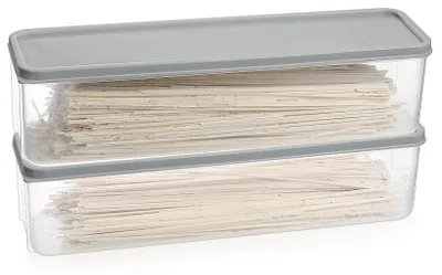 Pastadose mit Deckel, 2er-Set, stapelbar, luftdicht, 30,8 x 8,7 x 7,7 cm