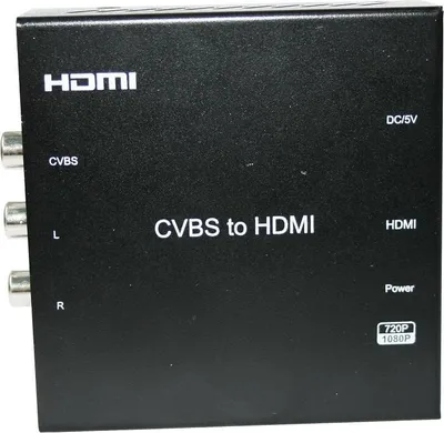 Produktbild von CVBS / RCA auf HDMI Video Konverter, schwarz 720 / 1080P