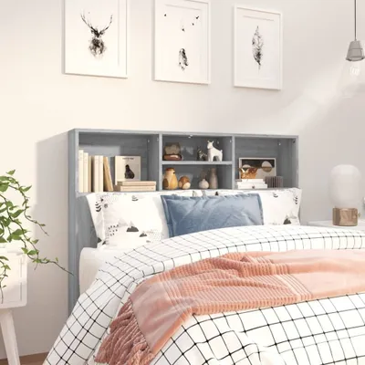 Immagine prodotto di The Living Store Testata con ripiani Grigio Sonoma 120x19x103,5 cm
