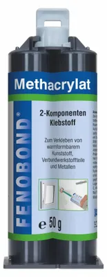 Zdjęcie produktu dla Klej metakrylowy, klej dwuskładnikowy, klej 2K, 50 ml z mieszalnikiem