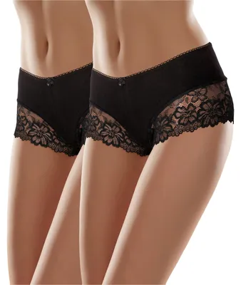 Produktbild von Merry Style Damen Boxershorts MSGAB107 (Schwarz (2Pack), 36 (Herstellergröße: S))